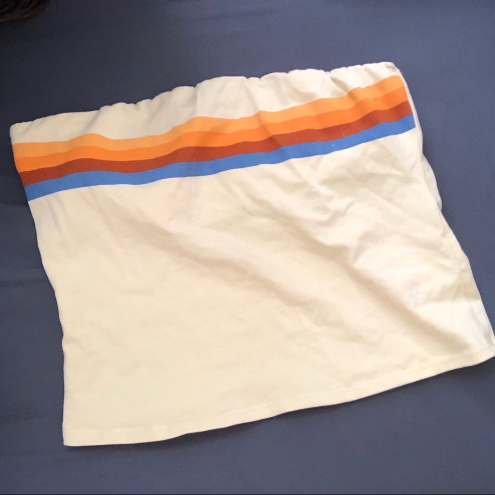 yellow rainbow tube top